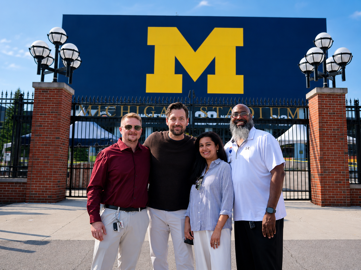 RE/MAX Platinum Ann Arbor team at Michigan Stadium, the Big House, in Ann Arbor, Michigan